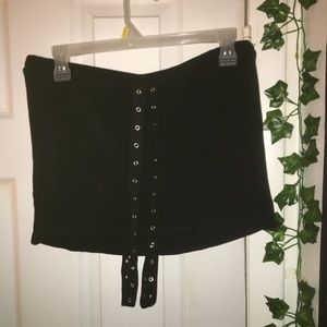 ‼️5 for $13‼️Womens black emo tube top cropped with hanging straps